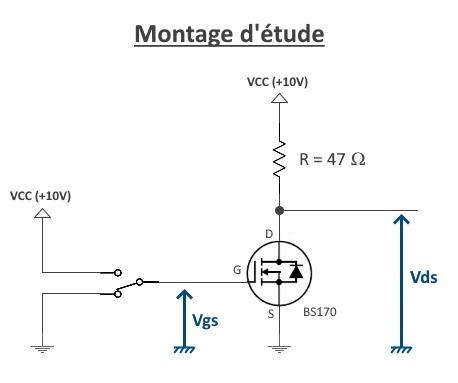 Montage d'étude MOSFET BS170